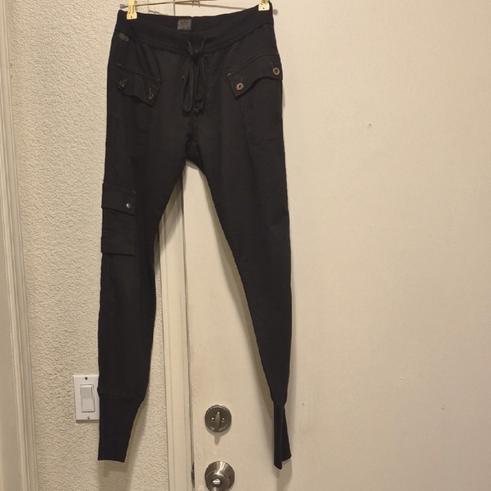 Black Cargo Jogger Pants Size 27